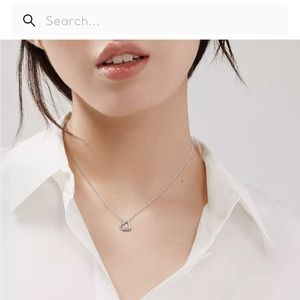 Tiffany and Co sterling silver 16 mm Open Heart pendant (no chain/necklace)